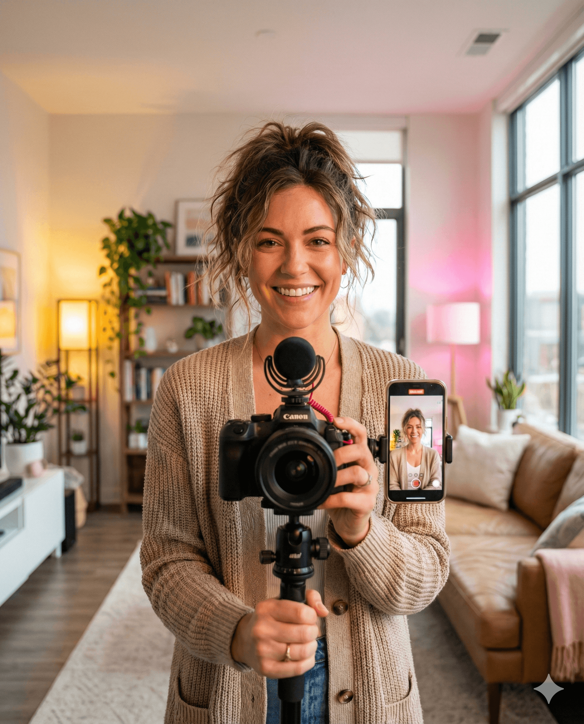 Lifestyle vlogger streaming content